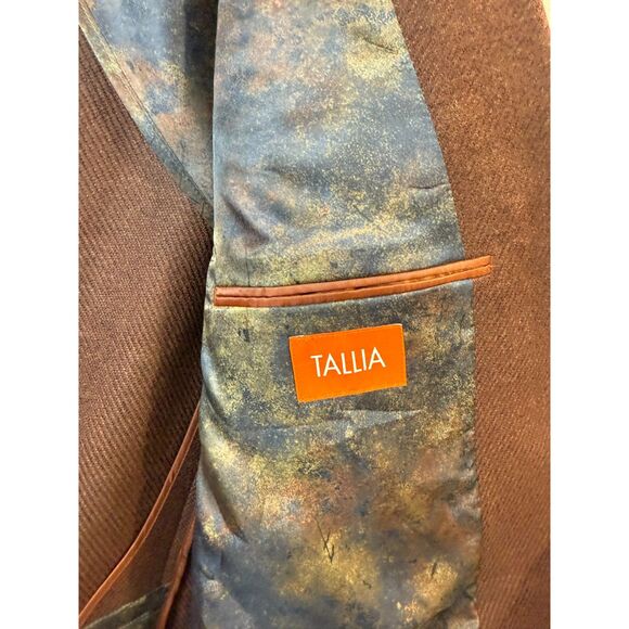 Tallia Sport Coat Men's Size 50R Brown Slim Fit Textured Wool Blend Workwear NWT - Picture 3 of 7